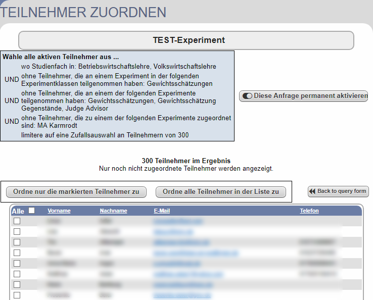 Stichprobe Ergebnis